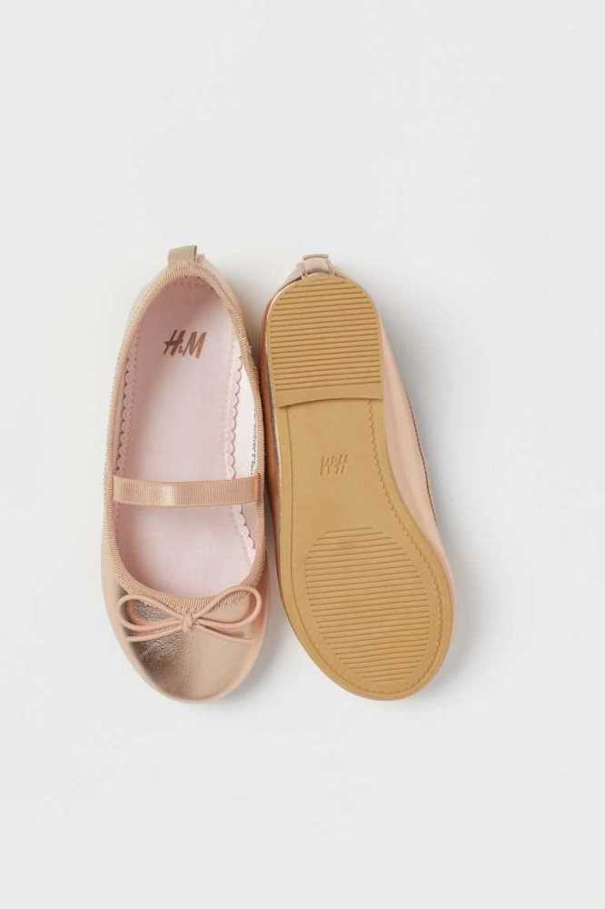 Tenis Planos H&M Ballet Niños Beige | 264731AOW