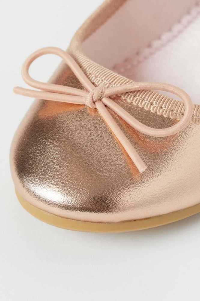 Tenis Planos H&M Ballet Niños Beige | 264731AOW