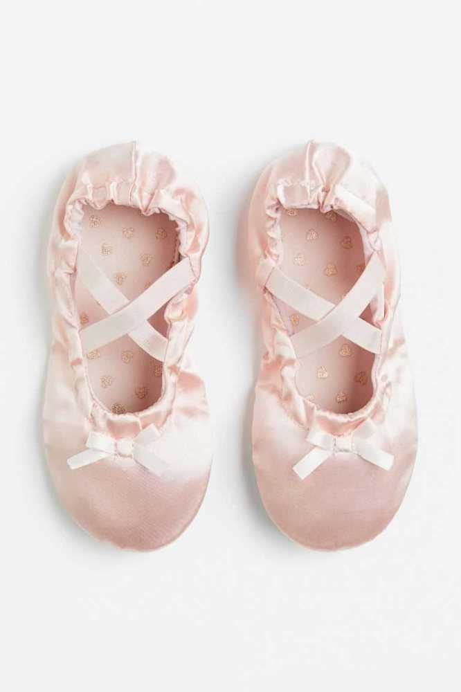 Tenis Planos H&M Satin Ballet Niños Rosas Claro | 759406BZV