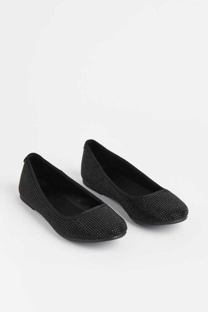 Tenis Planos H&M Shimmering Ballet Niños Negros | 704612EUL