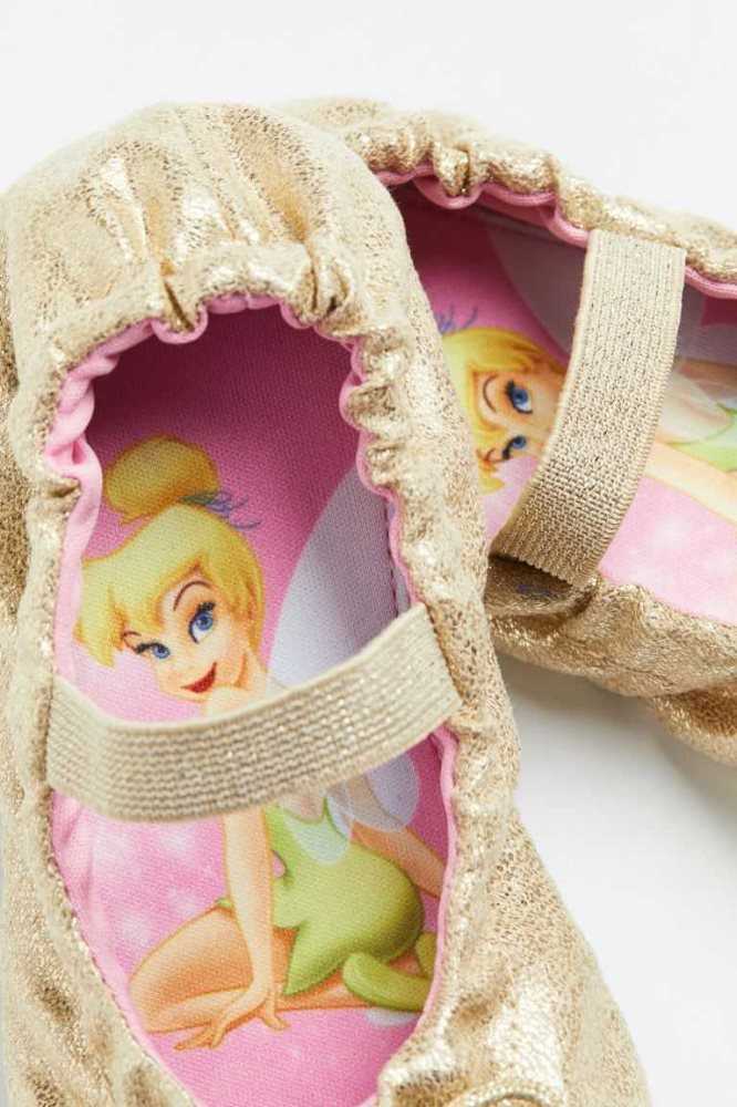 Tenis Planos H&M Shimmery Ballet Niños Dorados | 698514YUO