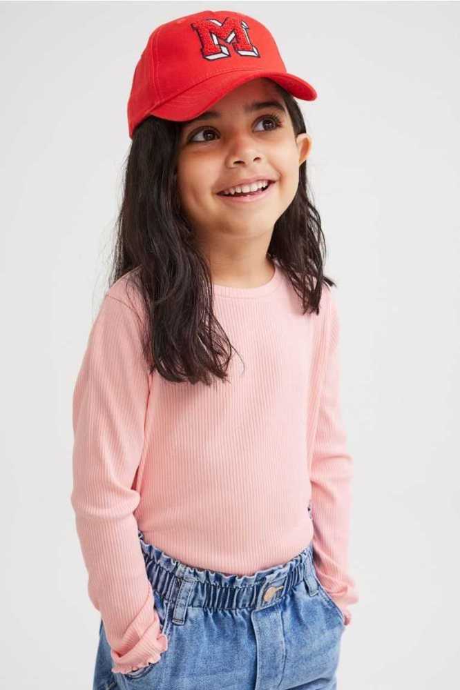 Tops H&M 2-pack Acanalado Niños Rosas Blancos | 540371PQX