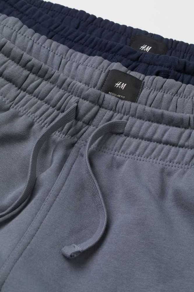 Tops H&M 2-pack Regular Fit Sweatpants Hombre Beige Verdes | 378419ZGR