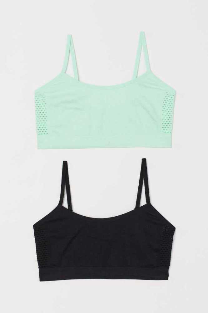 Tops H&M 2-pack Seamless Jersey Niños Negros Blancos | 930812GIF