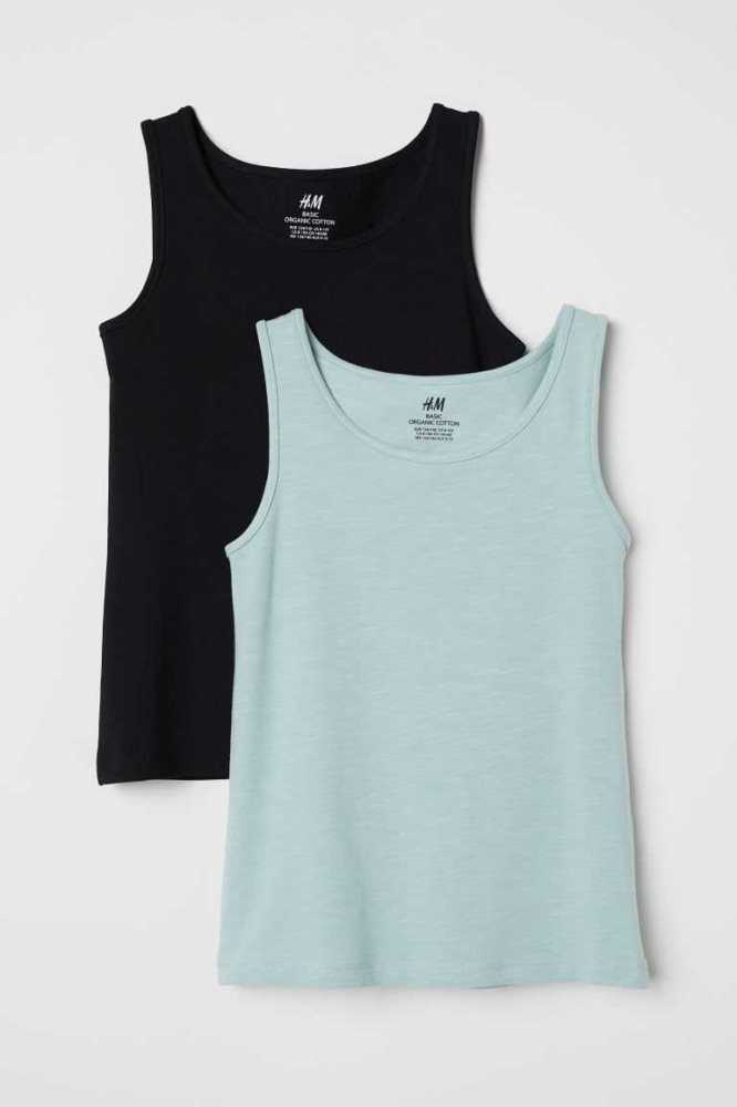 Tops H&M 2-pack Tank Niños Blancos | 970568WVF