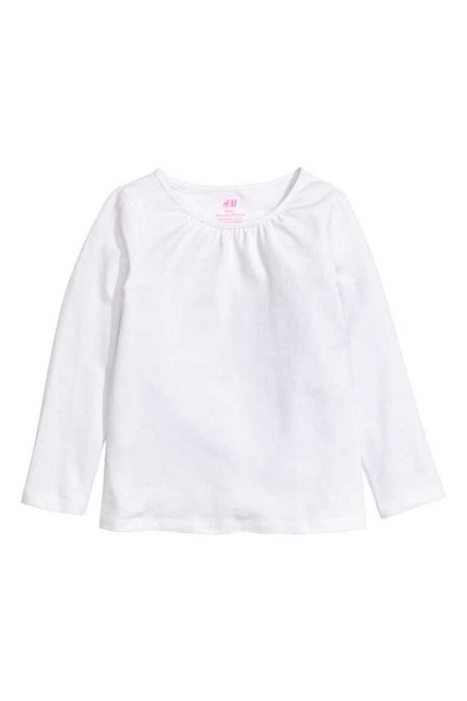 Tops H&M 3-pack Long-sleeved Niños Blancos Grises Negros | 907546LVN