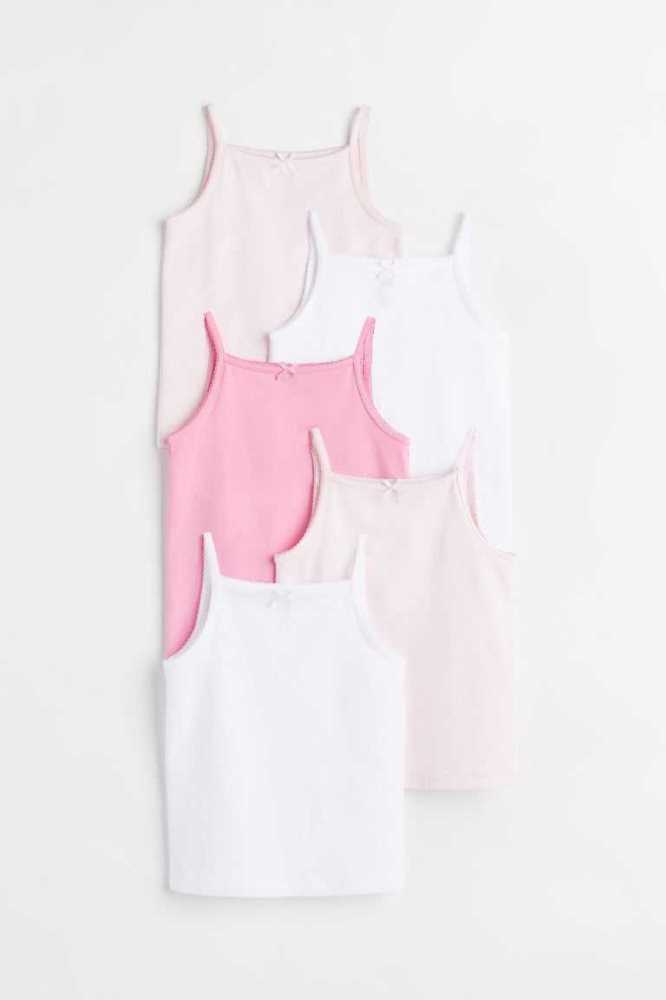 Tops H&M 5-pack Jersey Tank Niños Morados Claro Rosas Claro | 781062ITN