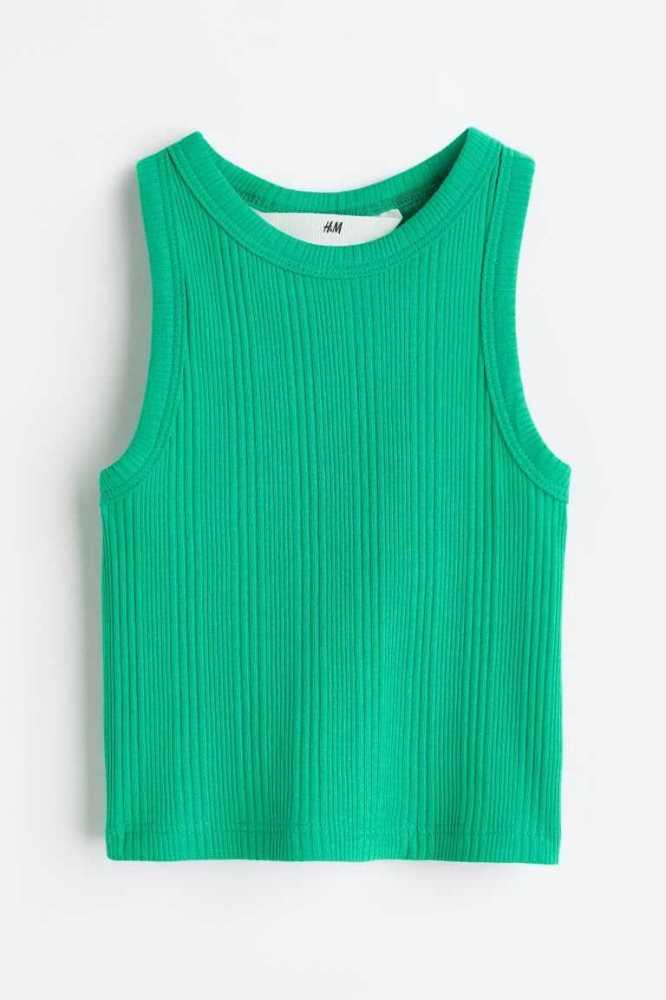 Tops H&M Acanalado Tank Niños Rosas | 854173WZS