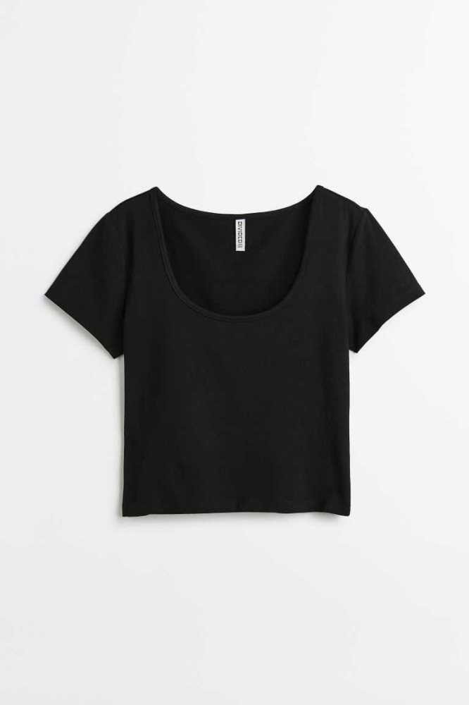 Tops H&M Algodon Jersey Mujer Blancos | 308695YJQ