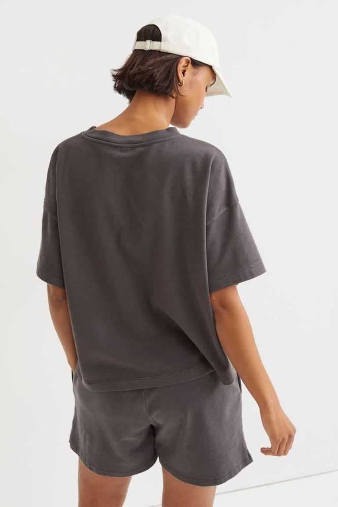 Tops H&M Anchos-cut T-shirt Mujer Naranjas | 273890ZAS