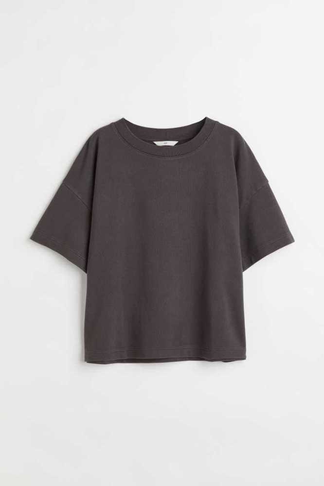 Tops H&M Anchos-cut T-shirt Mujer Naranjas | 273890ZAS