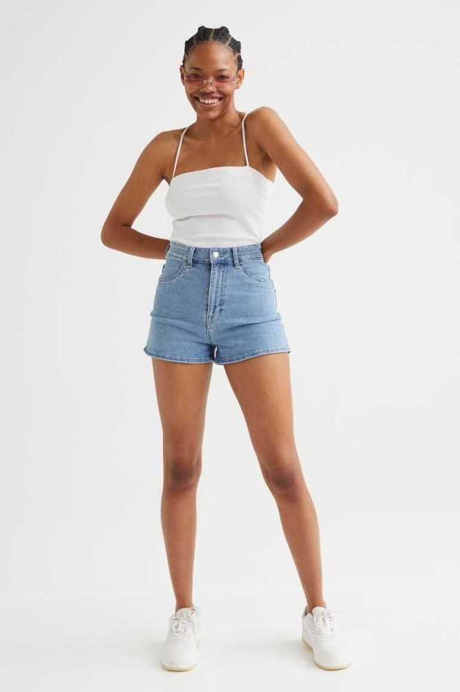 Tops H&M Bandeau Crop Mujer Marrom Oscuro | 236418NQL