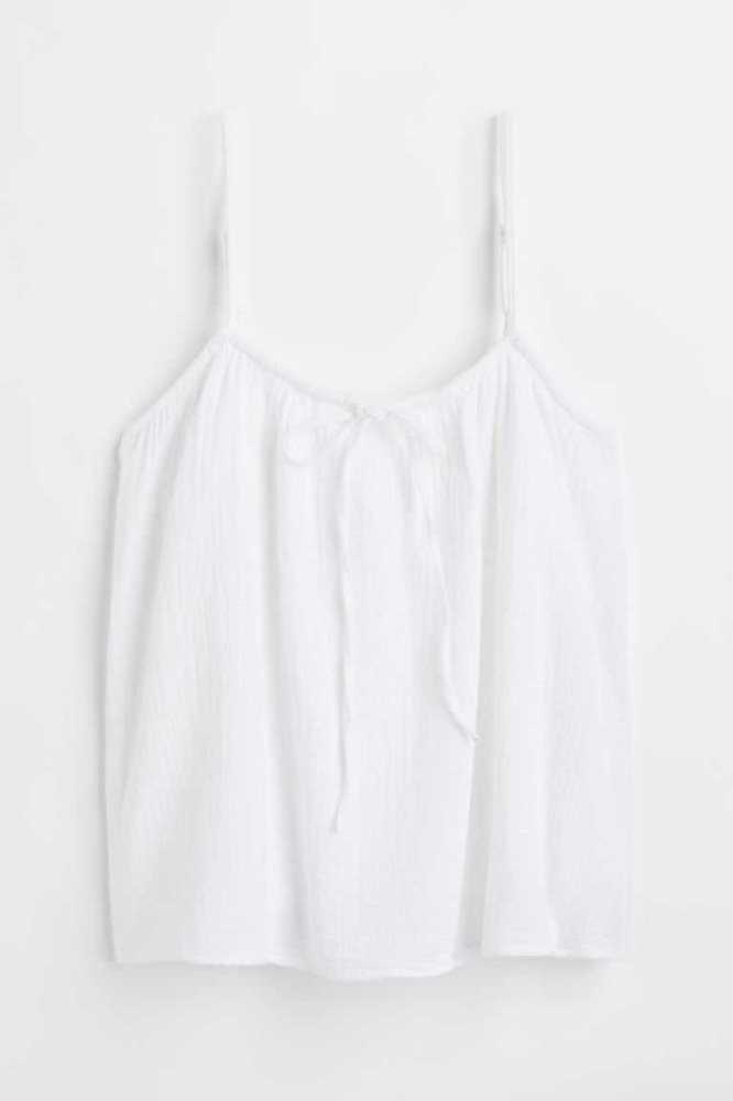 Tops H&M Bow-detail Camisole Mujer Azules Claro | 085473LMW