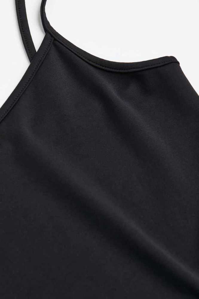 Tops H&M Camisole Mujer Negros | 275108TOK