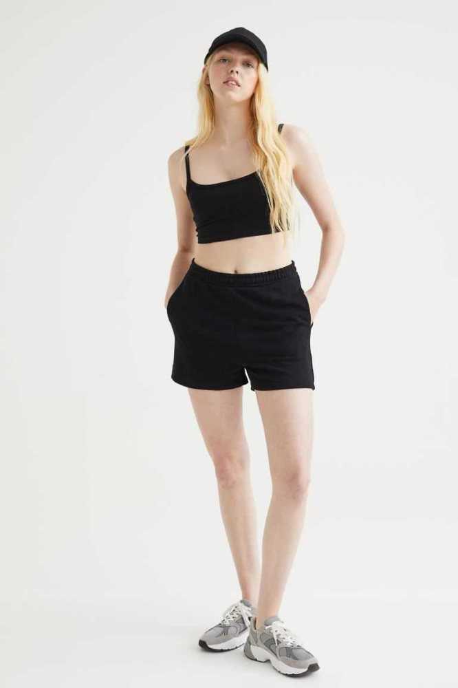 Tops H&M Crop Mujer Turquesa Claro | 701682GOZ