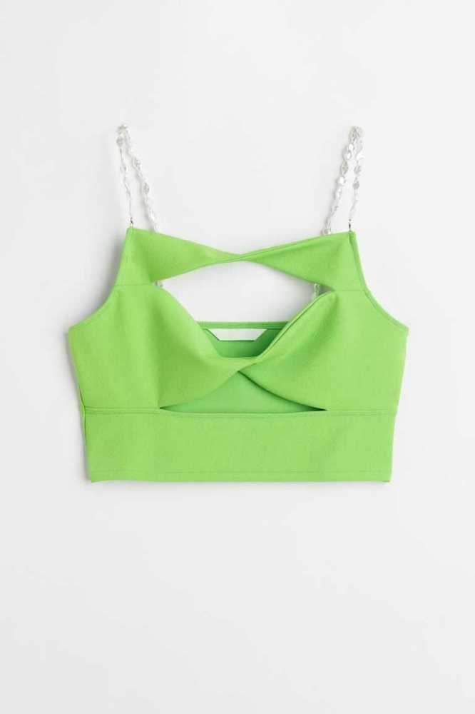 Tops H&M Cut-out Mujer Verdes Claro | 041735ONT