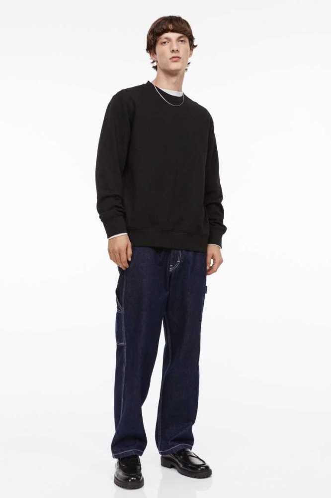 Tops H&M Essentials No 11: THE SWEATSHIRT Hombre Negros | 513762FGD