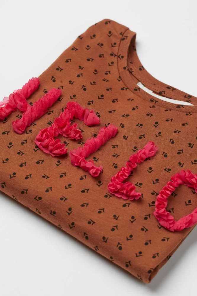 Tops H&M Estampados-design Niños Grises Oscuro | 256738VER