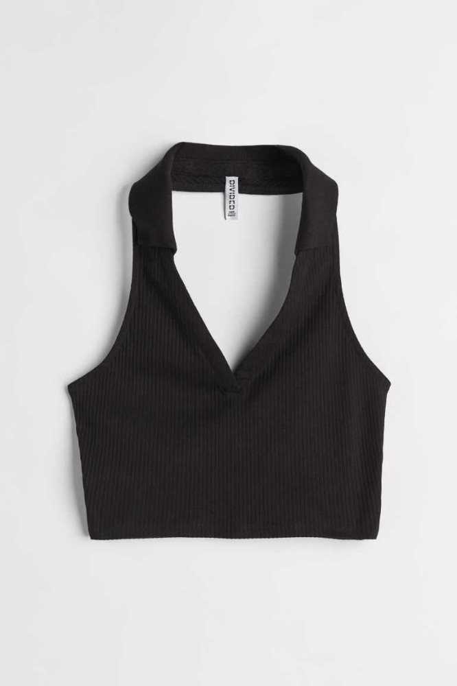 Tops H&M HalterneckCollar Mujer Blancos | 028964AFD