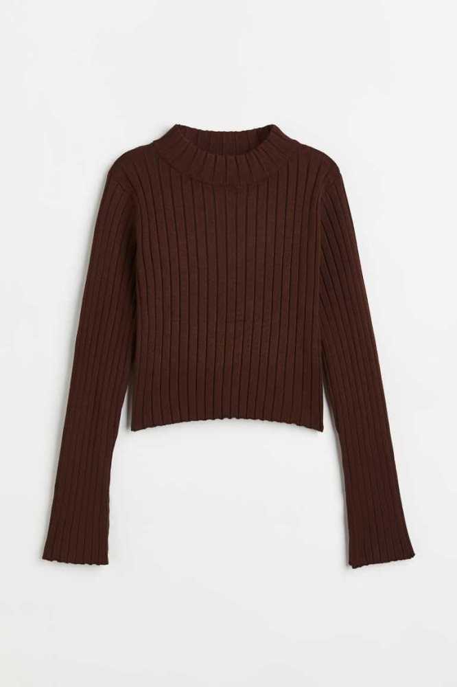 Tops H&M Knit Niños Marrom Oscuro | 521367GJD