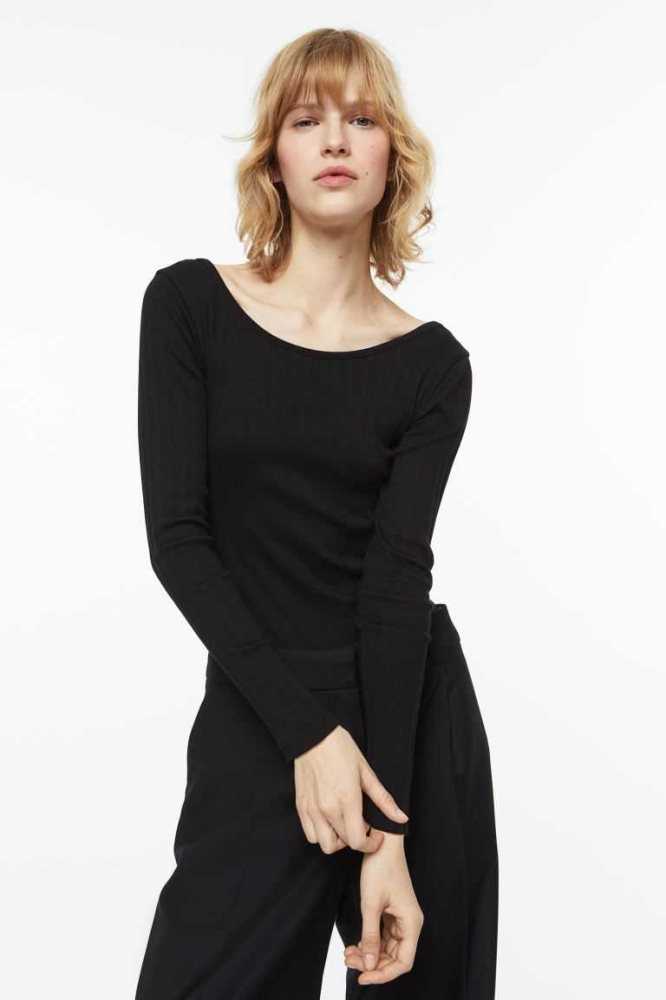 Tops H&M Low-backed Bodysuit Mujer Blancos | 927156ZQX