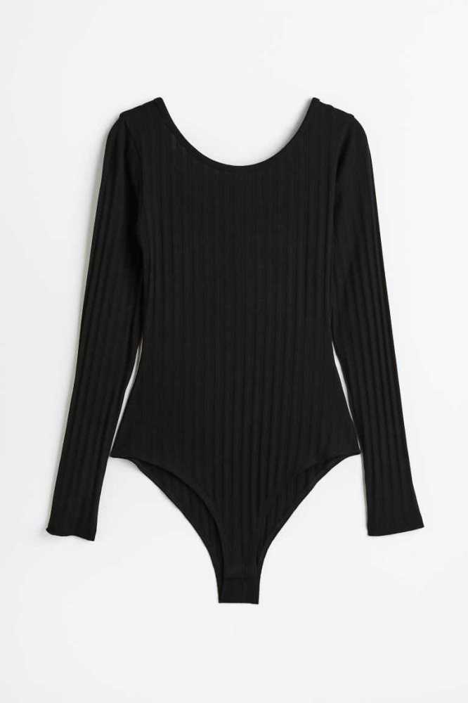 Tops H&M Low-backed Bodysuit Mujer Blancos | 927156ZQX