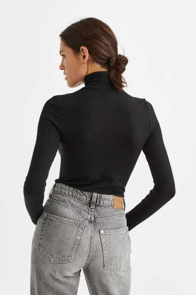 Tops H&M Mock Turtleneck Mujer Creme | 954263WVX