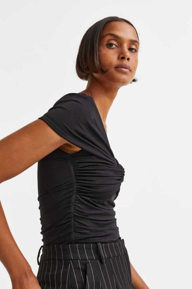 Tops H&M Off-the-shoulder Mujer Negros | 205319VOL