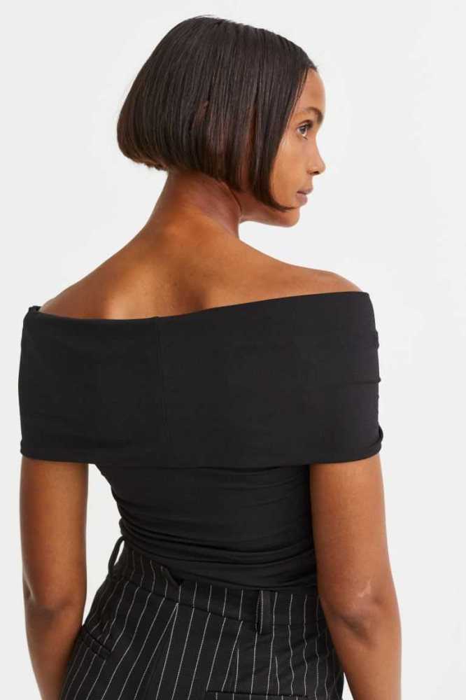 Tops H&M Off-the-shoulder Mujer Negros | 205319VOL