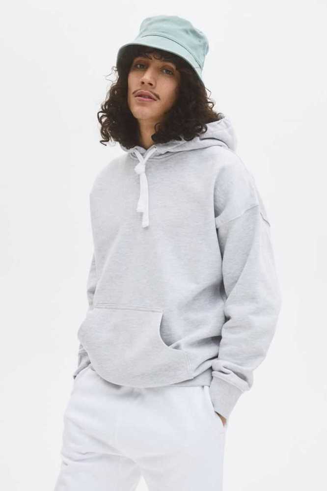 Tops H&M Oversized Fit Algodon Hoodie Hombre Moutarde Amarillos | 296740LQO