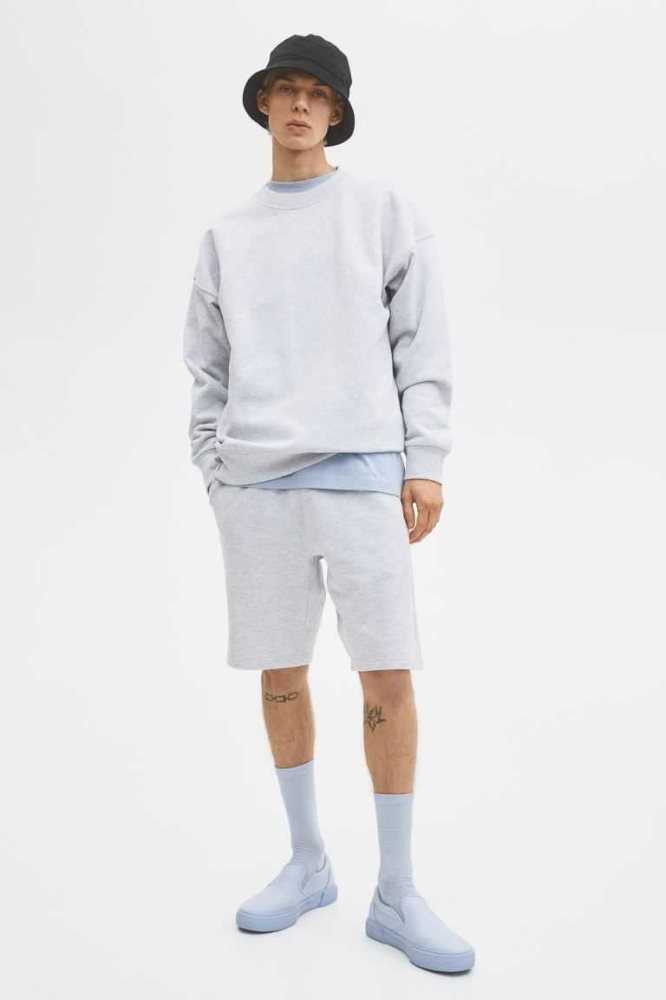 Tops H&M Oversized Fit Algodon Sweatshirt Hombre Vino | 123076OMJ