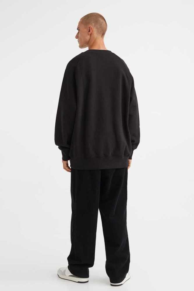 Tops H&M Oversized Fit Sweatshirt Hombre Marrom | 035874SMB