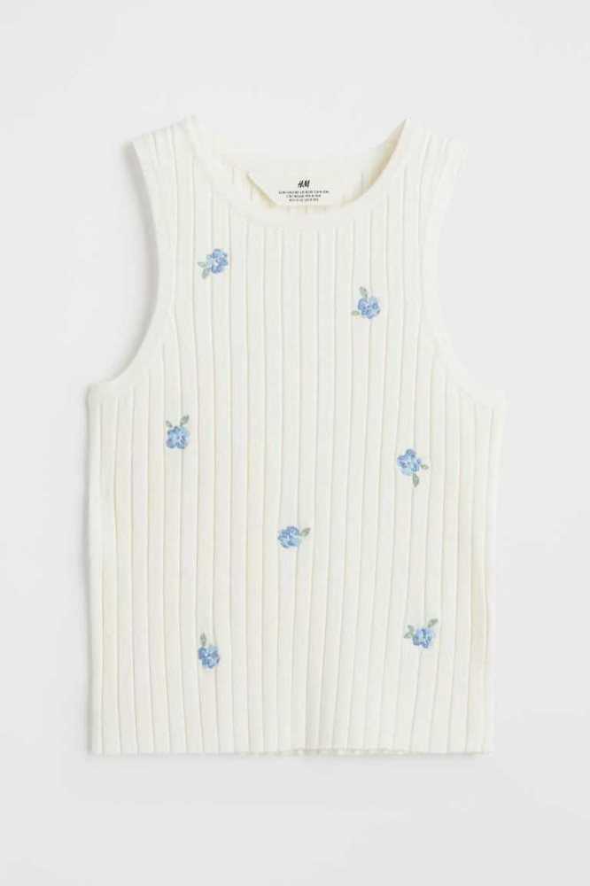 Tops H&M Rib-knit Niños Morados Claro | 497368OZI