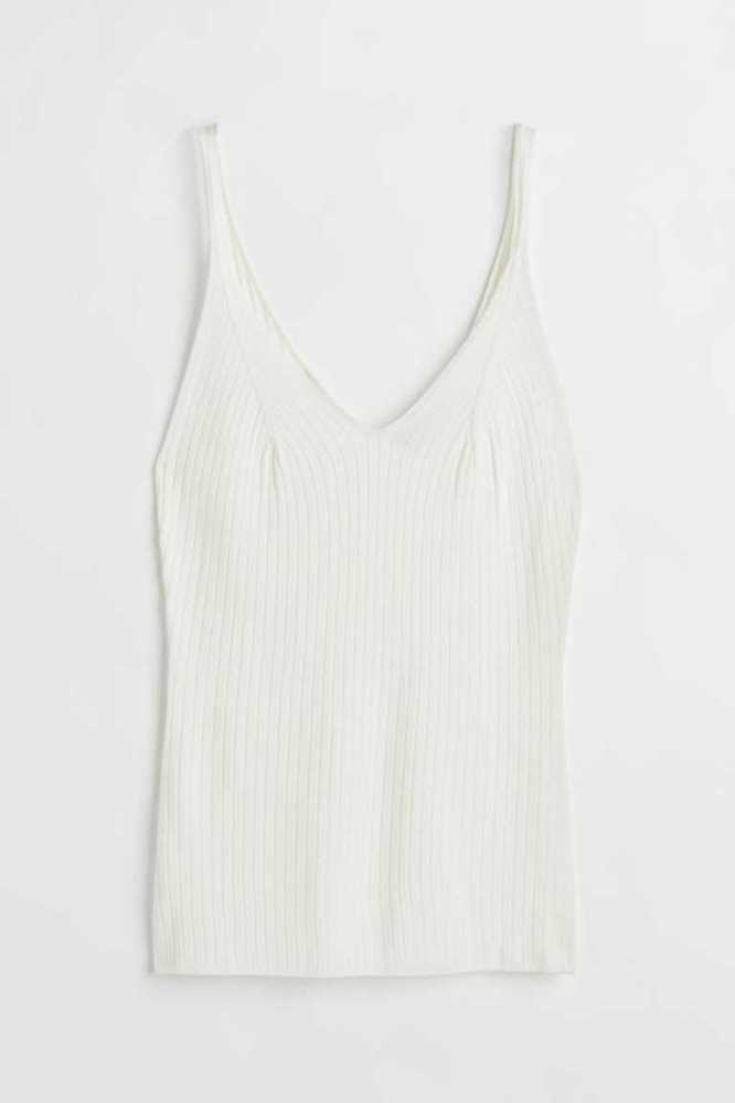 Tops H&M Rib-knit Tank Mujer Azules | 183749HKE