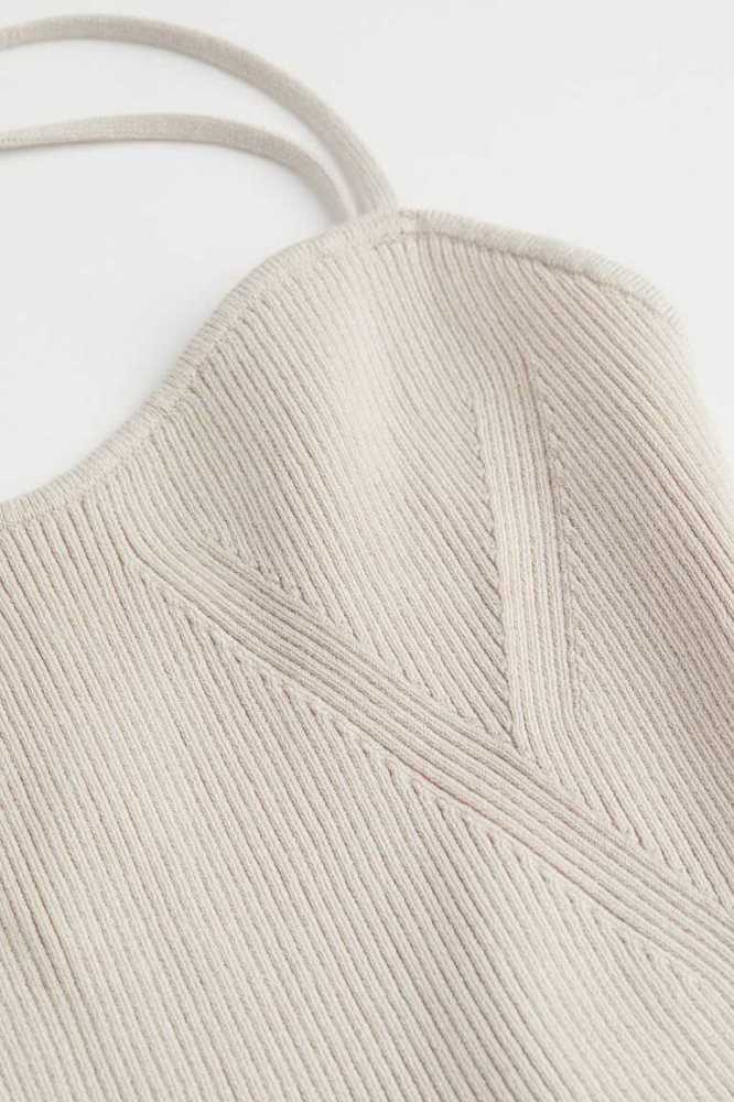 Tops H&M Rib-knit Tank Mujer Beige Claro | 602547VYI