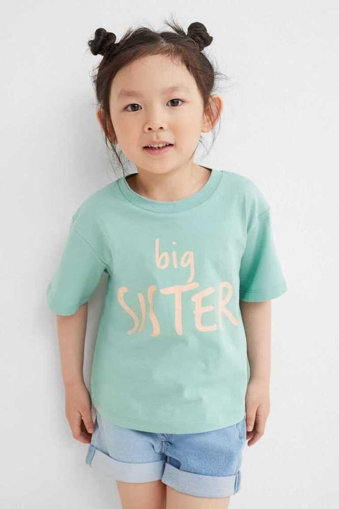 Tops H&M Sibling Niños Naranjas Claro | 598273YAC