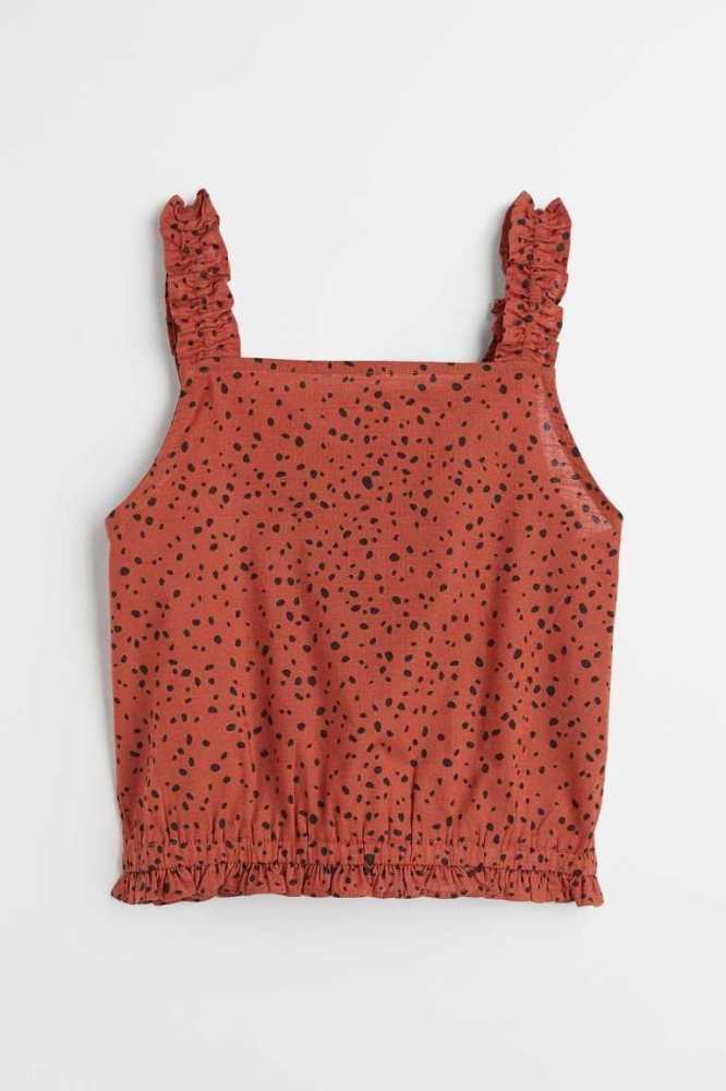 Tops H&M Sin Manga Crop Niños Azules Claro | 746392NEG