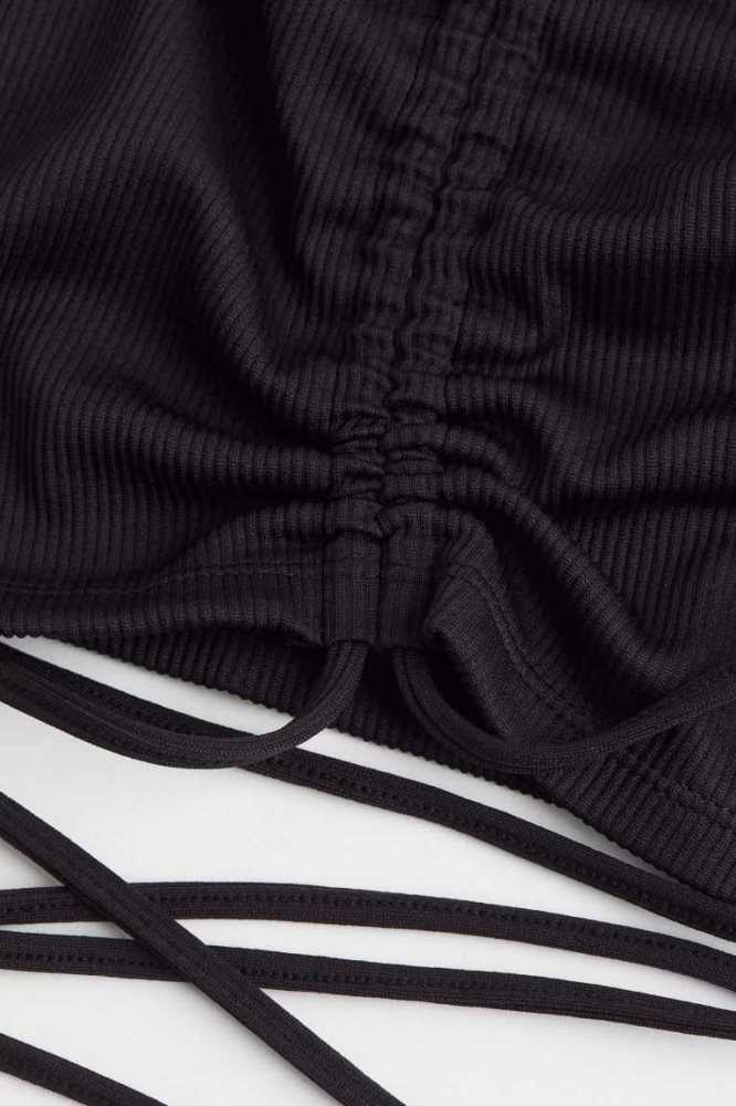 Tops H&M Tie-detail Crop Mujer Blancos | 059482BOA