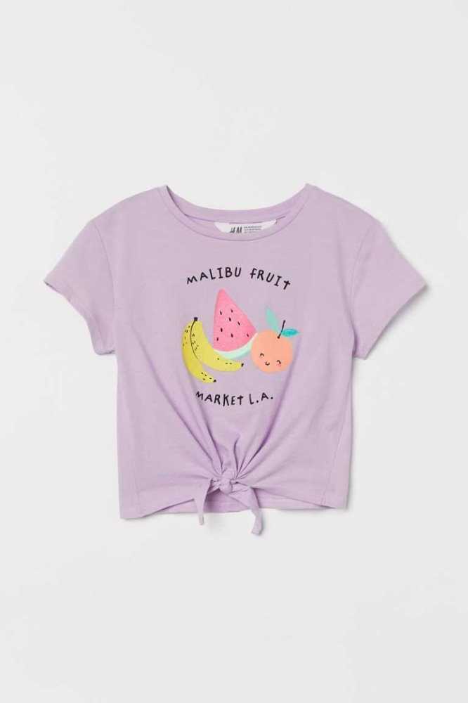 Tops H&M Tie-hem Niños Rosas | 247581YUB