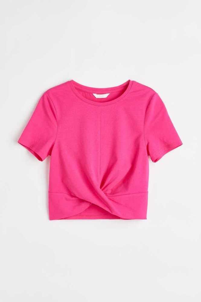 Tops H&M Twisted-detail Mujer Blancos | 324970FHT