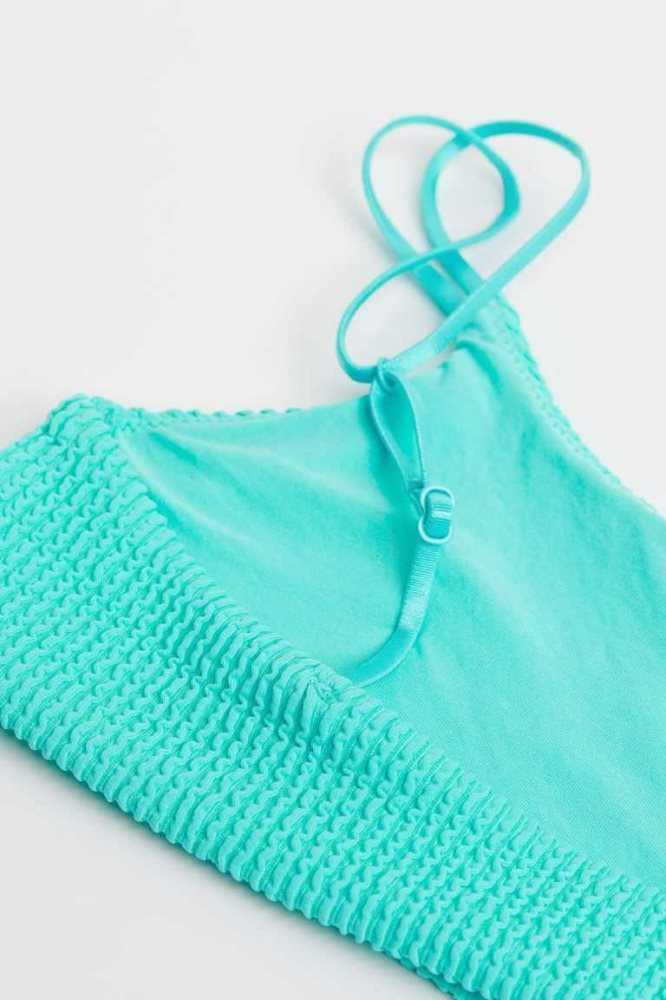 Trajes De Baño H&M Crinkled Bikini Niños Turquesa | 769082HTR