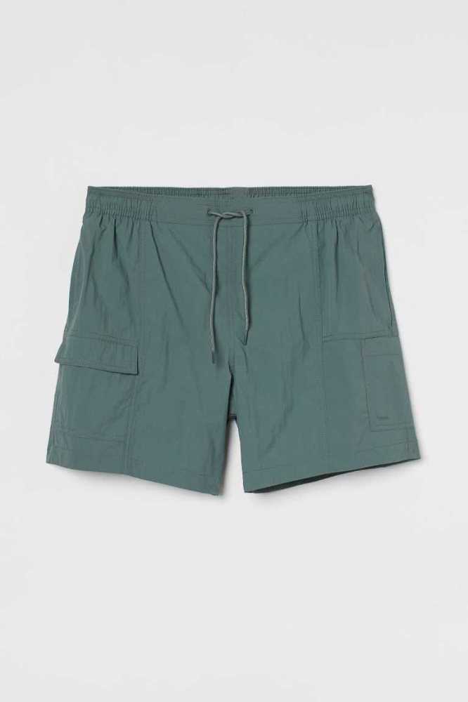 Trajes De Baño H&M Leg-pocket Shorts Hombre Grises Claro | 049712UFL