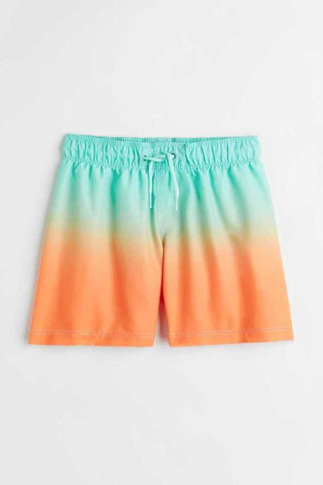 Trajes De Baño H&M Patterned Shorts Niños Azul Marino Azules | 296435WIB