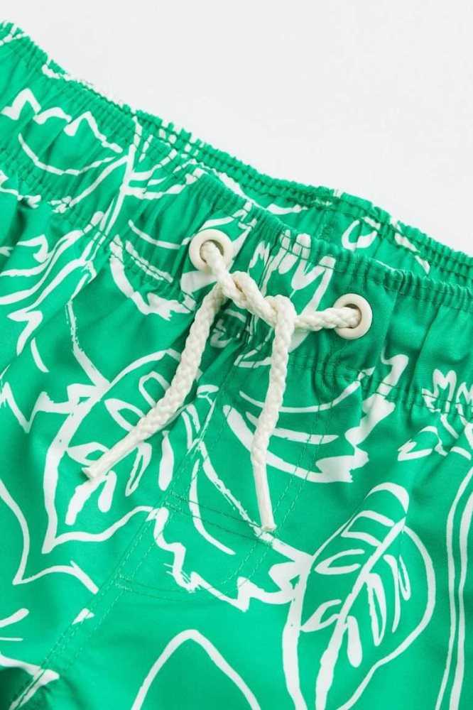 Trajes De Baño H&M Patterned Shorts Niños Verdes | 723489EIQ