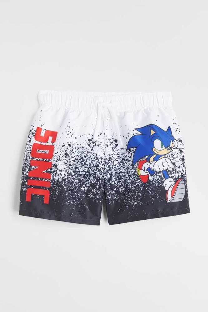 Trajes De Baño H&M Printed Shorts Niños Negros | 976138VOF