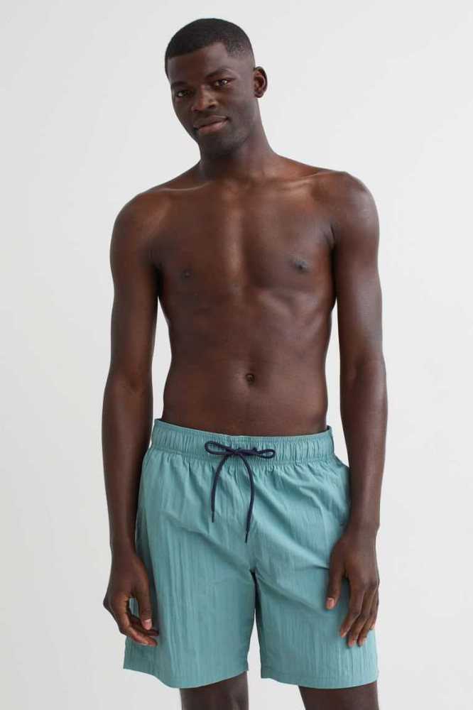 Trajes De Baño H&M Shorts Hombre Negros | 675934NKM