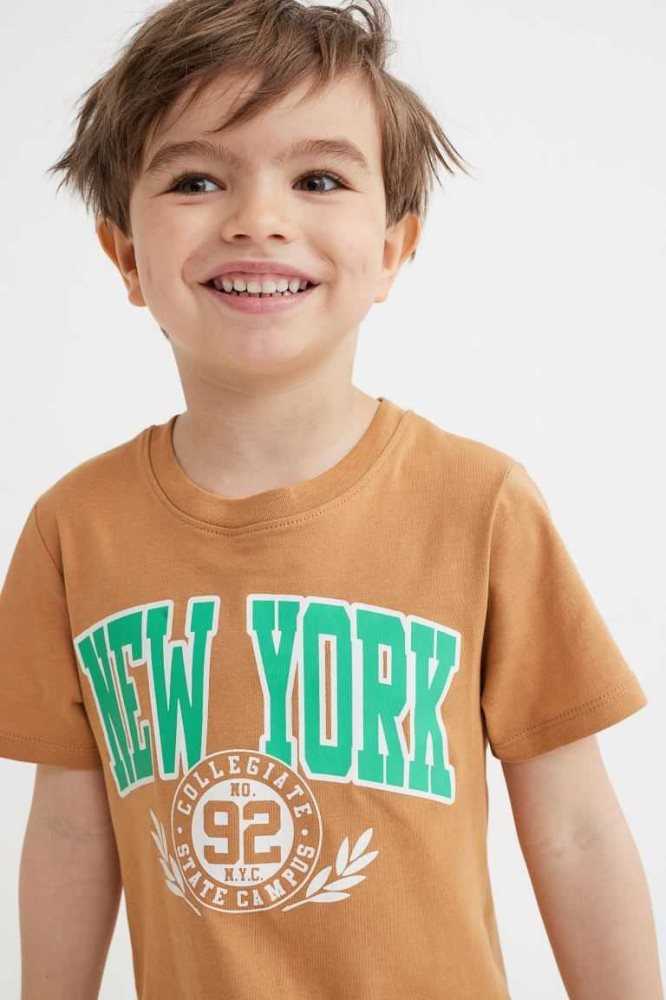 Una sola pieza H&M 2-piece Algodon Jersey Niños Beige Oscuro | 294381FJU