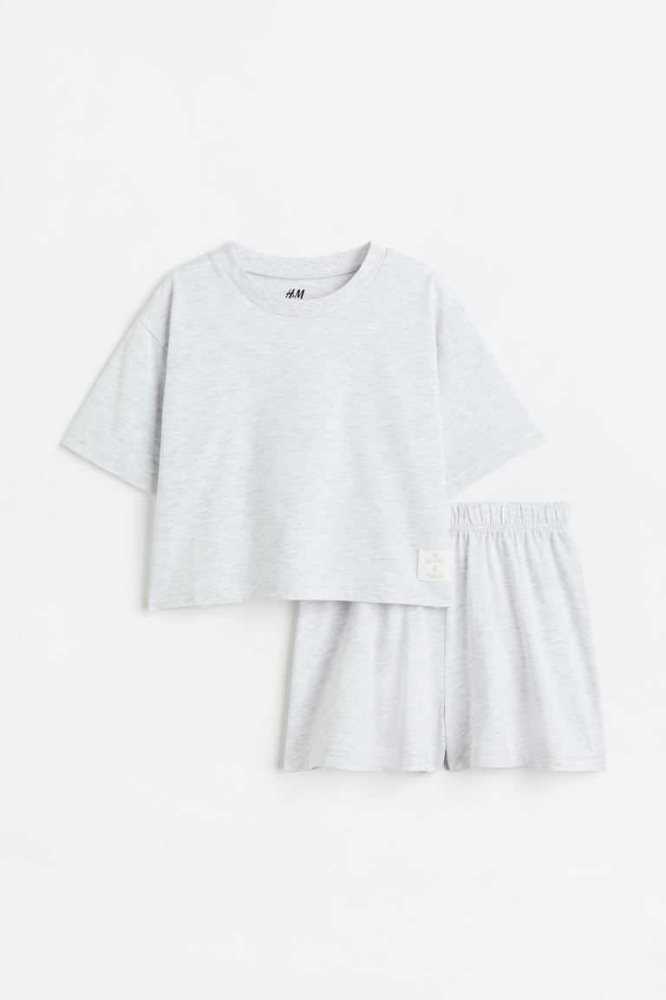 Una sola pieza H&M 2-piece Algodon Jersey Niños Grises Claro | 863954VHE