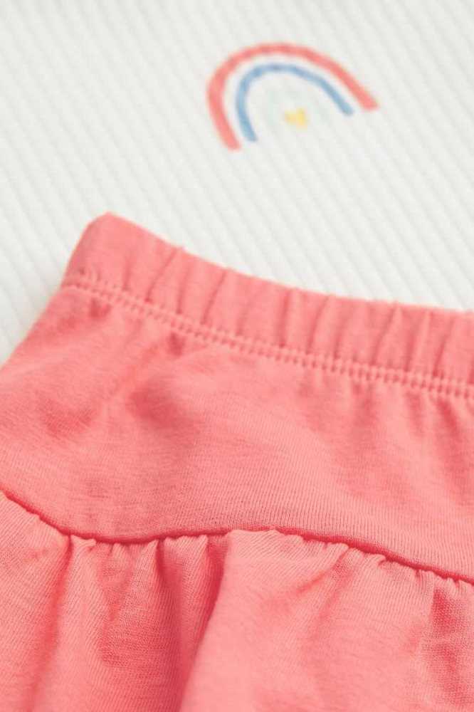 Una sola pieza H&M 2-piece Algodon Niños Blancos Coral | 365927RHE