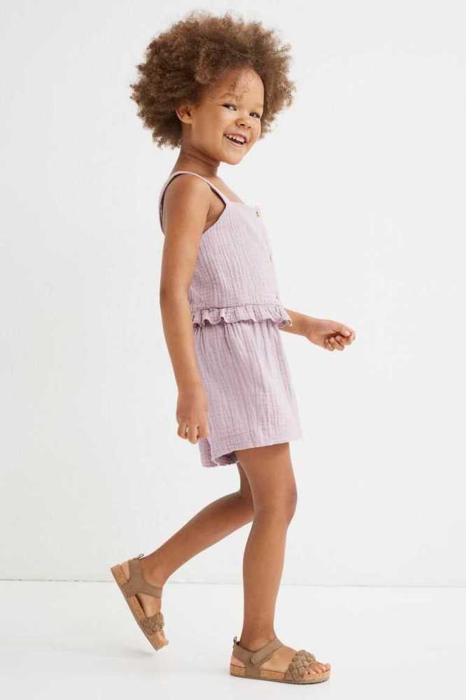 Una sola pieza H&M 2-piece Algodon Niños Morados Claro | 380761QKL